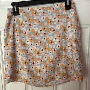 Altar'd State Floral Mini Skirt Size M Pastel Spring